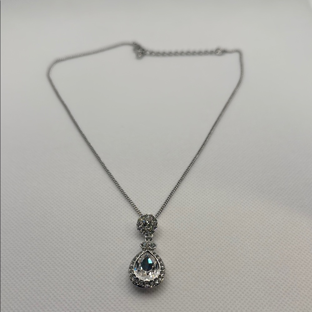 Givenchy Vintage Swarovski Crystal Teardrop Necklace